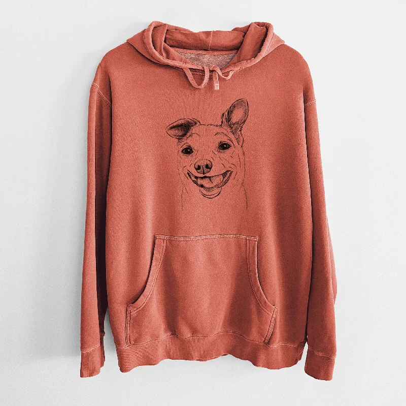 Bare Mortimer the Mixed Breed - Unisex Pigment Dyed Hoodie Hoodie with Contrast Stitching Detailed Premium