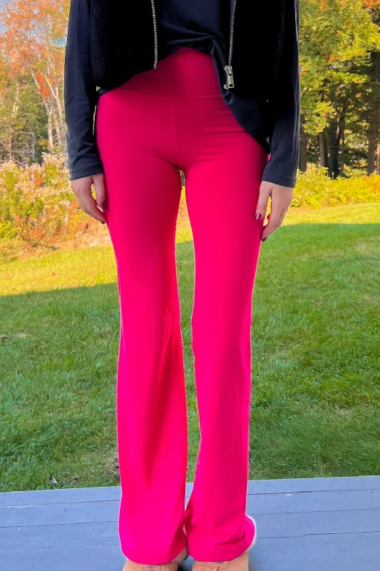 Pay It Forward Pants - Flamingo Pink Relaxed Linen Pants