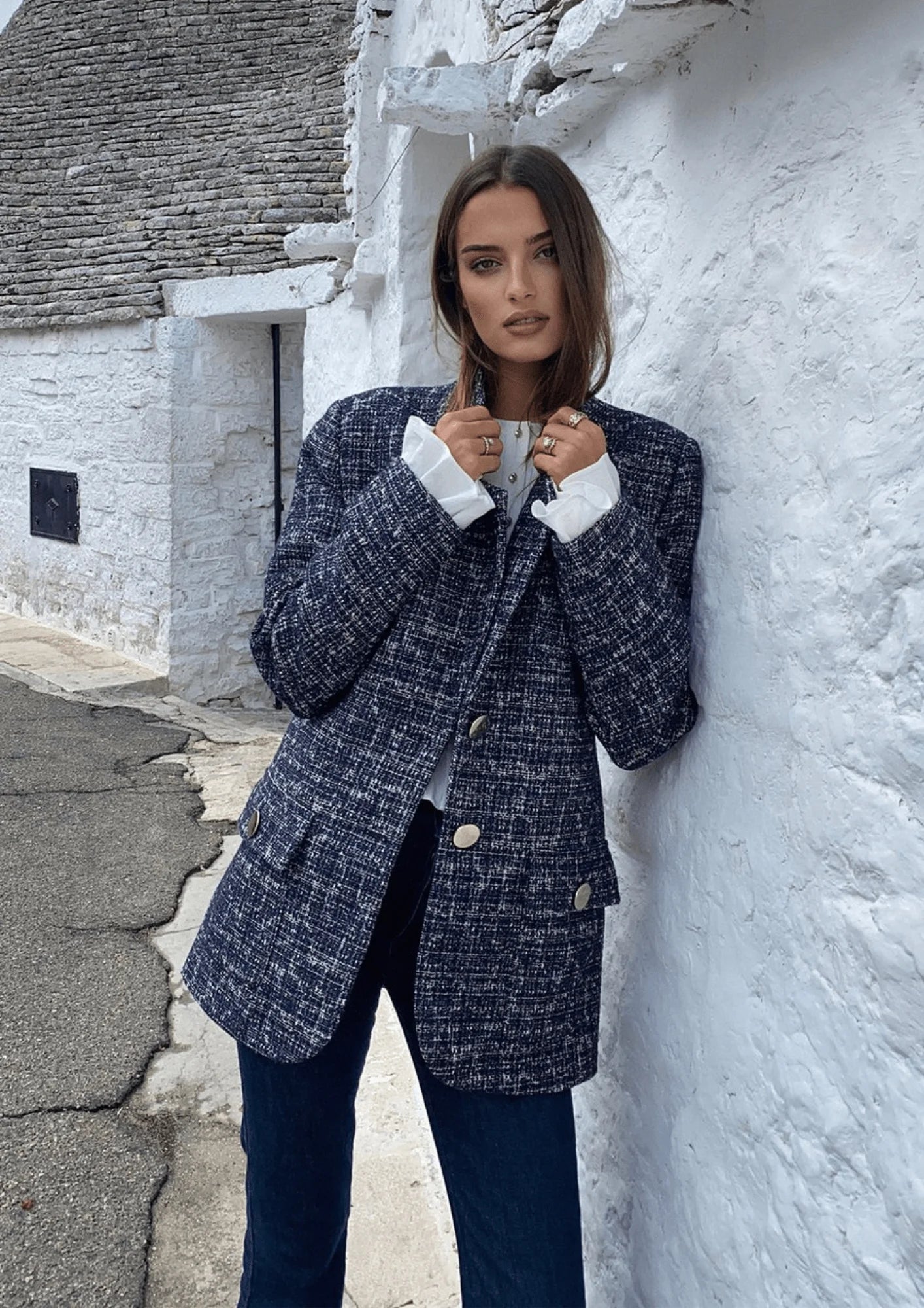 GREY BLAZER Women's Vintage Jacket