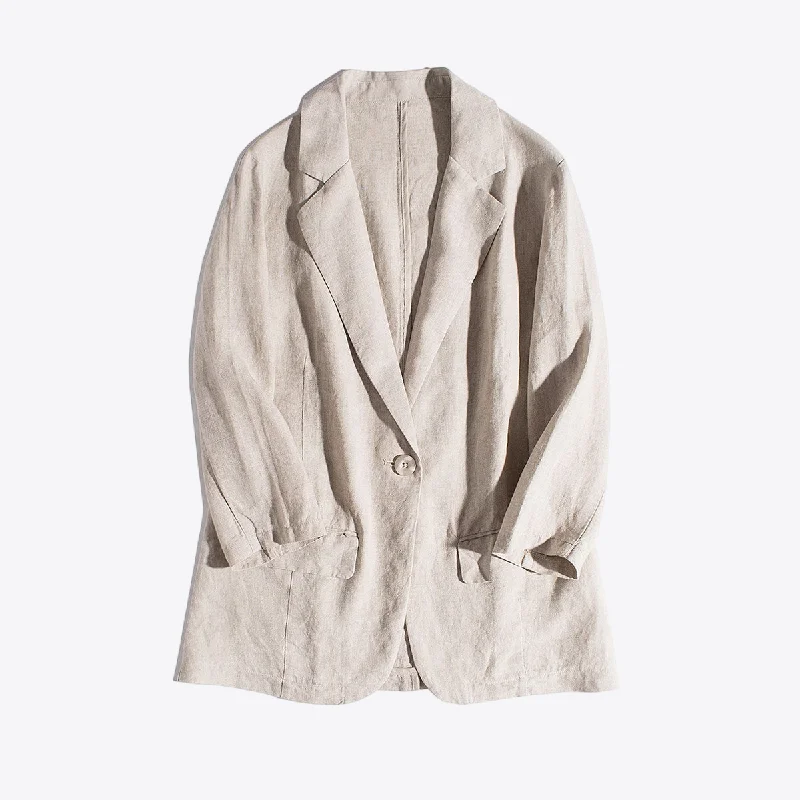 Rustic Elegance 100% Linen Womens Blazer Fashion Women's Blazer