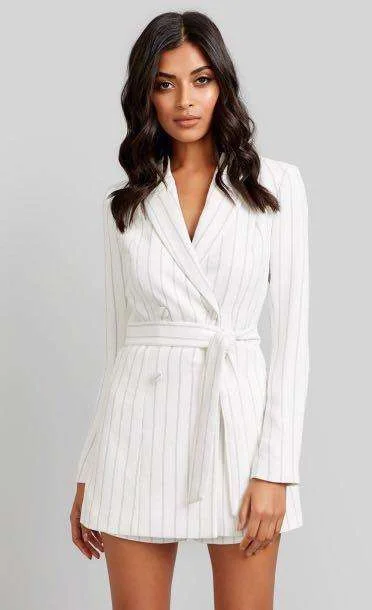KOOKAI Pinstripe Blazer Playsuit - RRP $189 Women's Vintage Suit