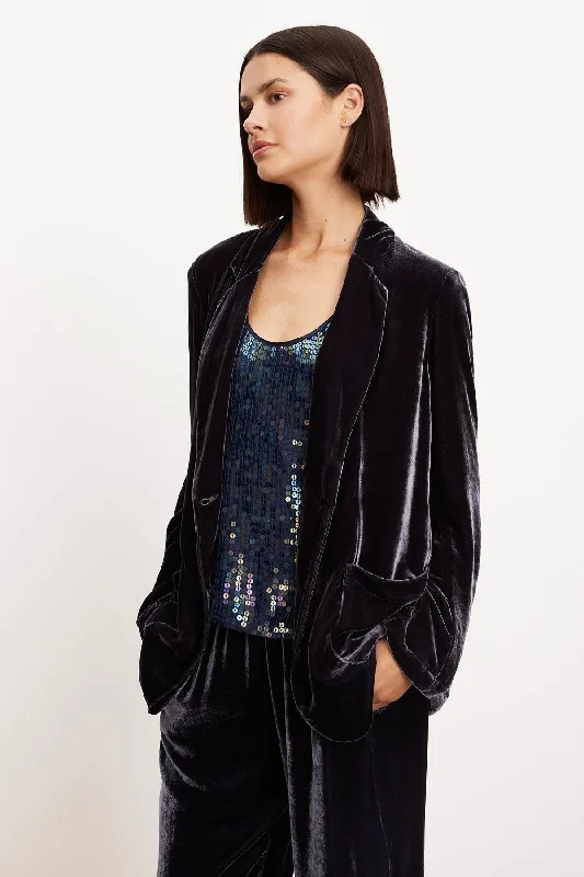 KYLA SILK VELVET BLAZER Women's Denim Suit