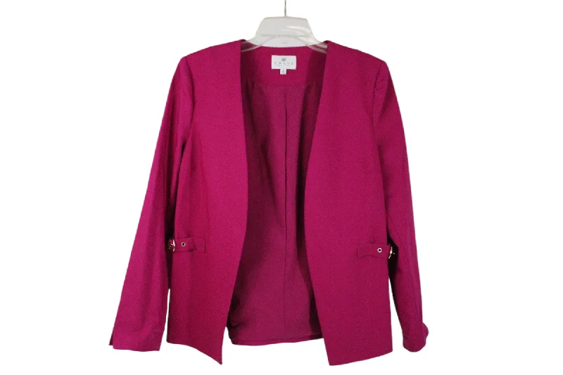 Chaus New York Fuchsia Blazer | 6 Women's Trench Blazer