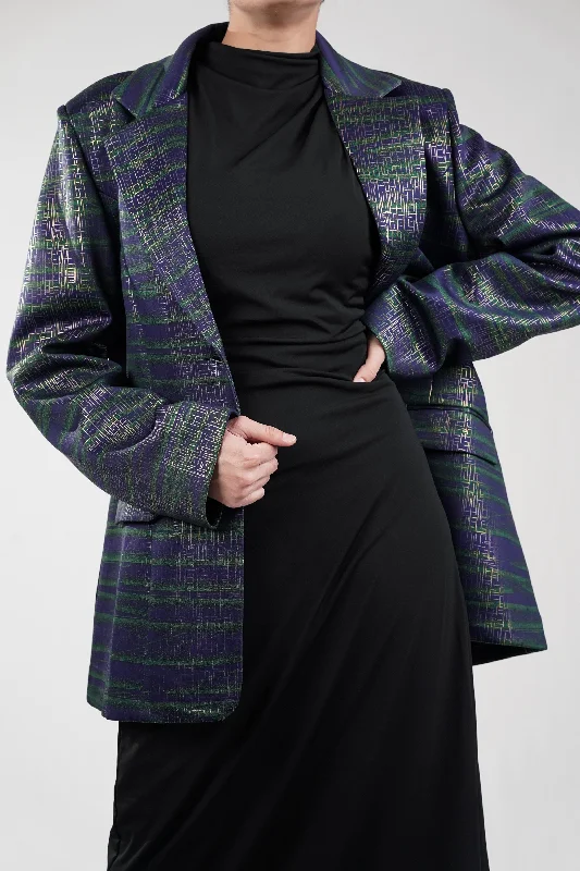 Indigo Ivy Suede Blazer Women's Party Jacket