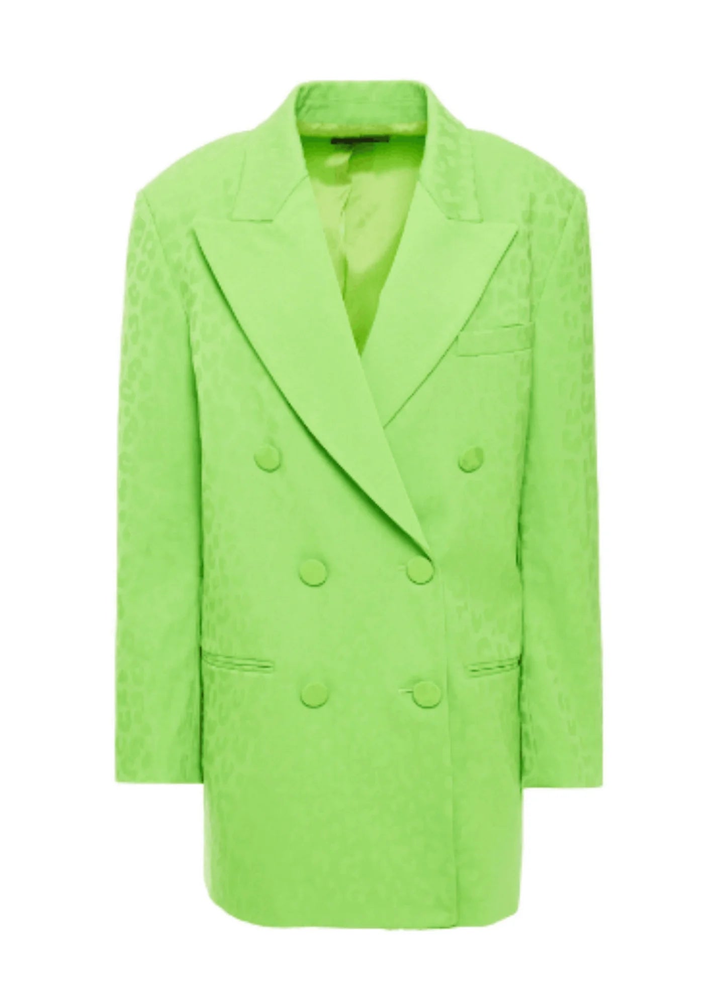 GREEN WOOLEN JACQUARD BLAZER Women's Simple Blazer