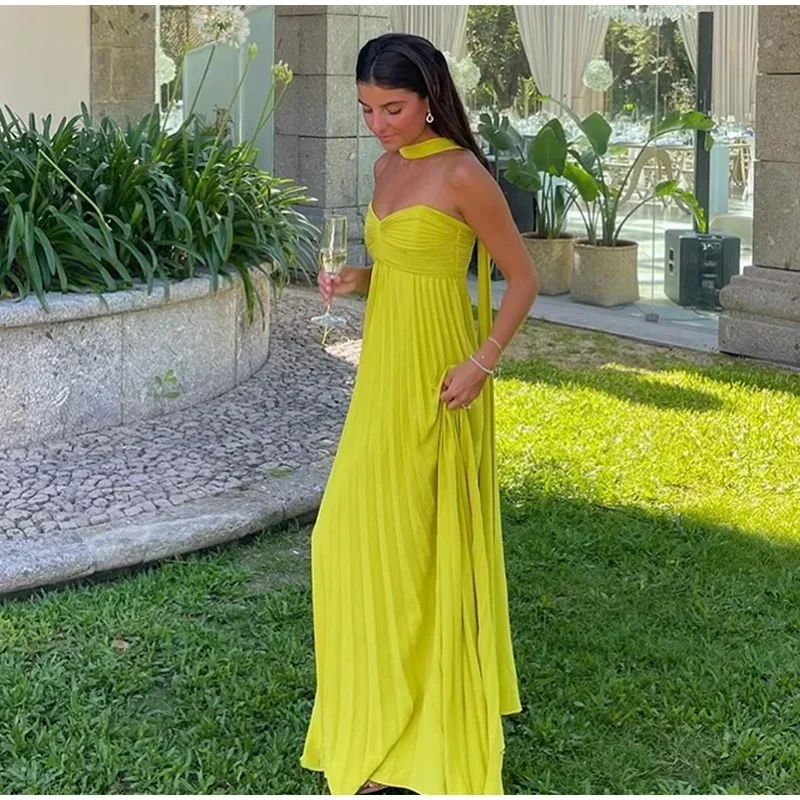 Green Sweetheart A-Line Pleated Long Party Dress Wedding Guest Dress, DP3590 Tunics Party sparkling