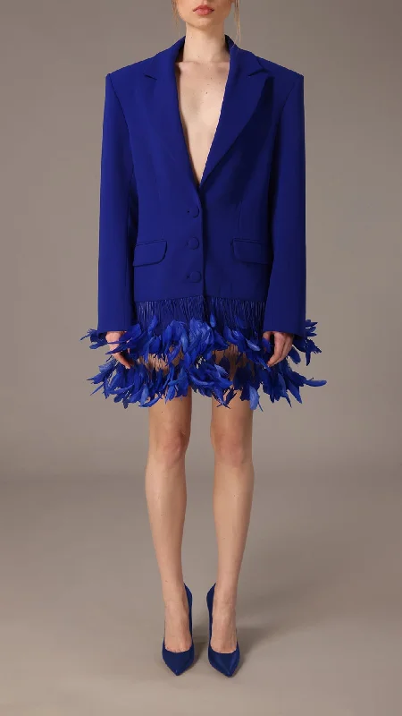 Crepe blazer with open neckline Fashion Women's Blazer