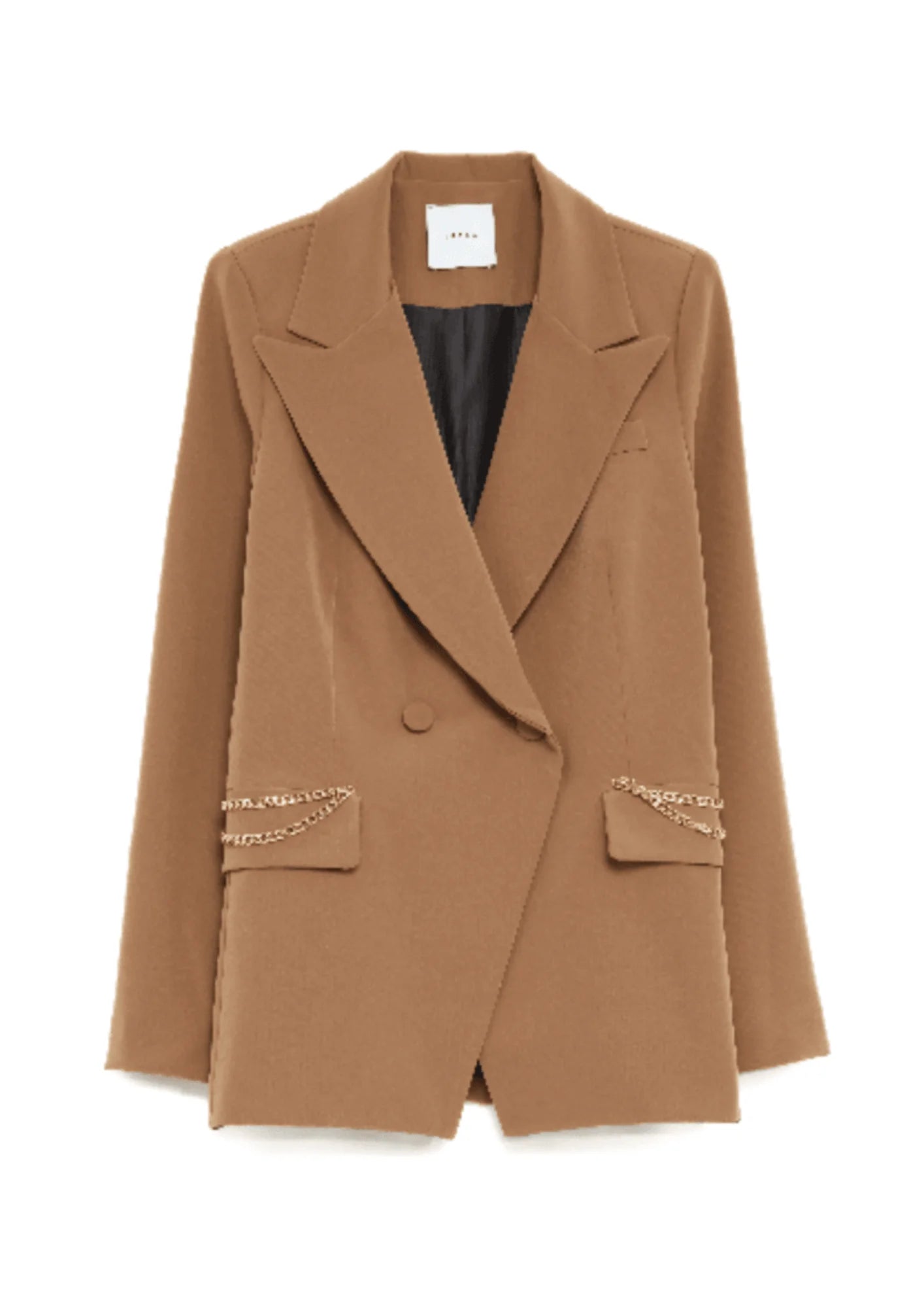 BROWN BLAZER WITH CHAINS Women's Long Blazer