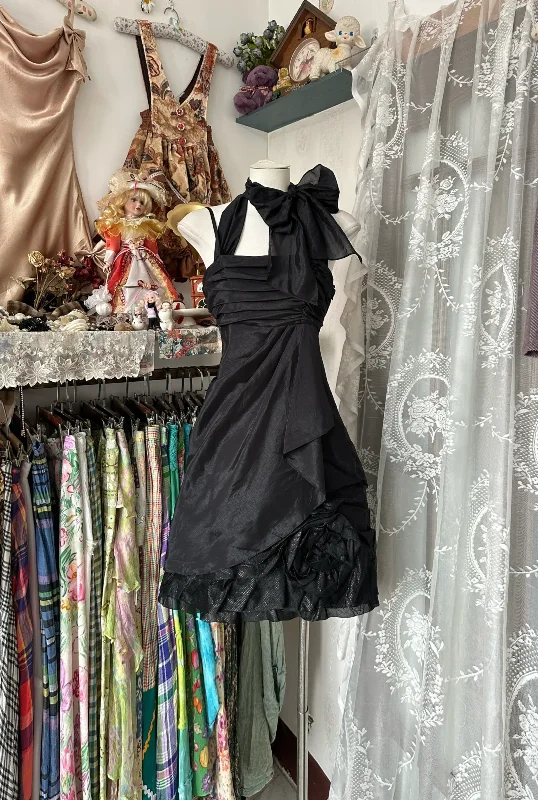 Black Straps Sheath Chiffon Vintage Short Party Dress Homecoming Dress, D338 Tunics Canvas sturdy