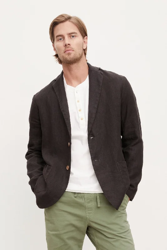 JOSHUA LINEN BLAZER Women's Leather Blazer