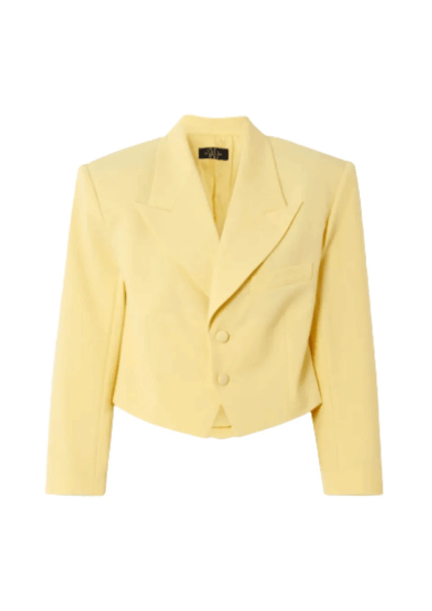 PASTEL YELLOW CROPPED BLAZER Women's Fashion Blazer