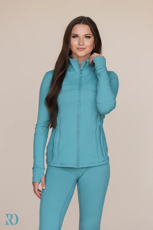 SAGE SLEEK JACKET | RD ESSENTIALS Fleece Jacket Down Jacket Feather Jacket