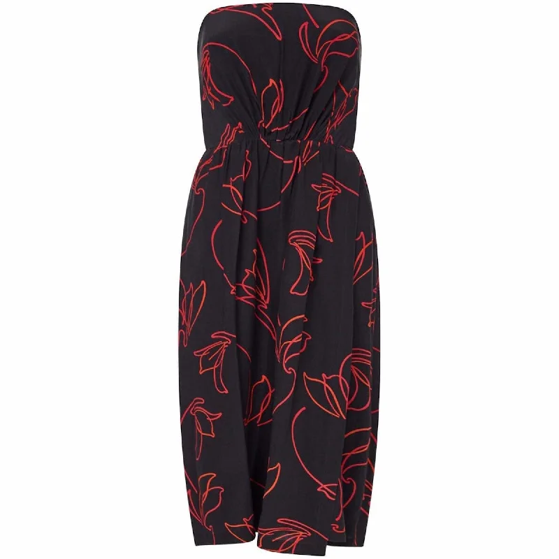 Victor Edelstein Couture 1980s Black and Red Printed Dress and Jacket Set Embroidered Jacket Appliqued Jacket Beaded Jacket