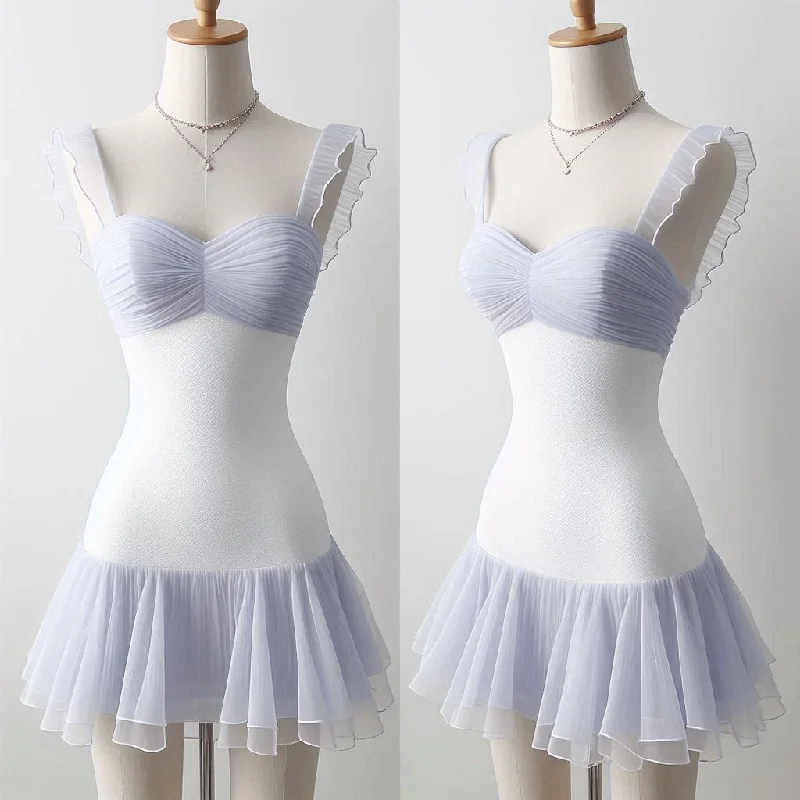 Cute Straps A-Line Sweetheart Neck Short Party Dress Homecoming Dress, D520 Tunics Long Elegant