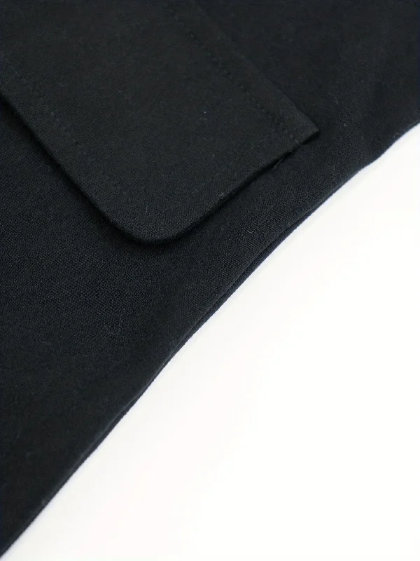 Black Military Style Blazer Slim Fit Blazer