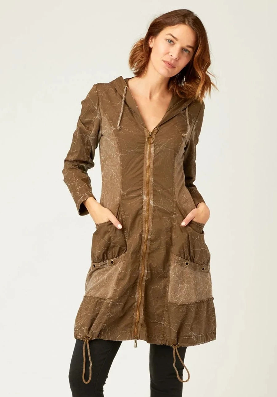 Norcott jacket dress in stone wash courtyard Ribbed Jacket Pleated Jacket Ruffled Jacket