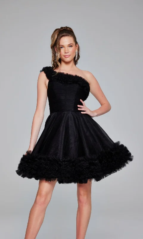 Jovani Short Party Dress 39665 Tunics stripes playful