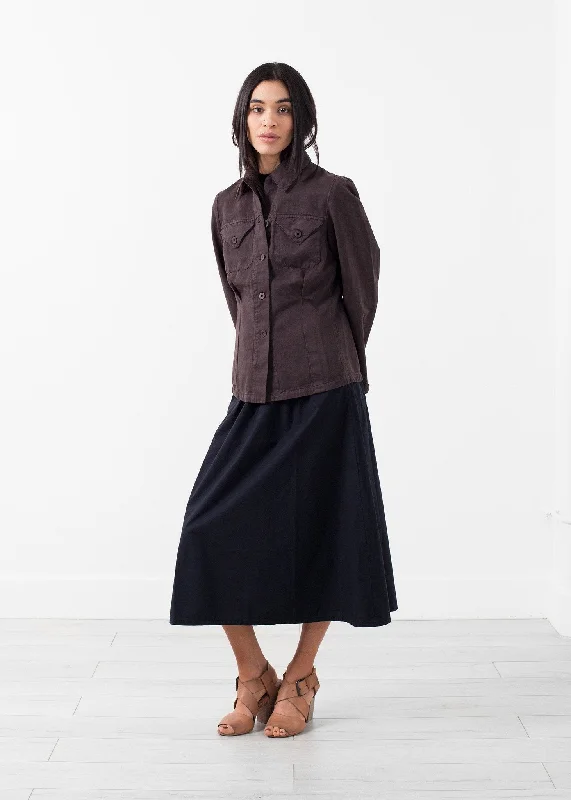 Poldo Jacket Notch Collar Peter Pan Collar Cowl Neck