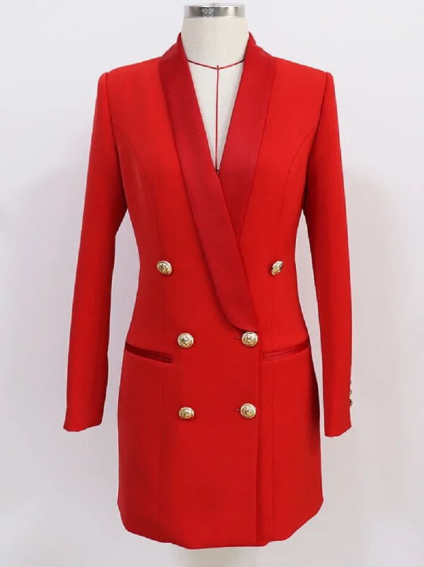 ROBBY Double Breasted Blazer Dress Women's Unique Blazer