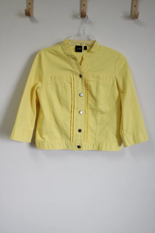 Rafaella Yellow Jacket | 6 Denim Fabric Leather Fabric Suede Fabric
