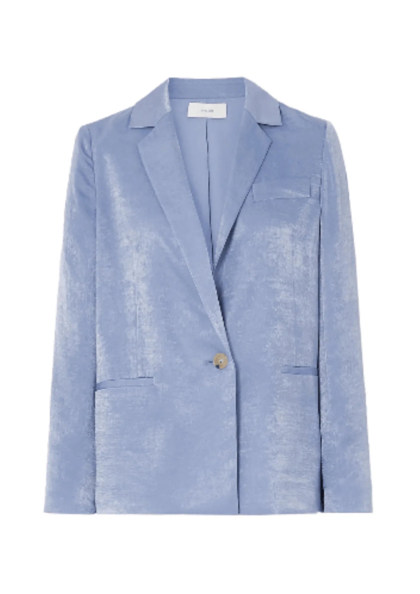 LIGHT BLUE SATIN BLAZER Women's Travel Jacket