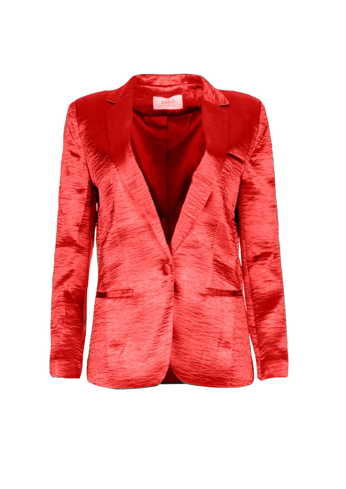 RED METALLIC EFFECT BLAZER Women's High-End Blazer