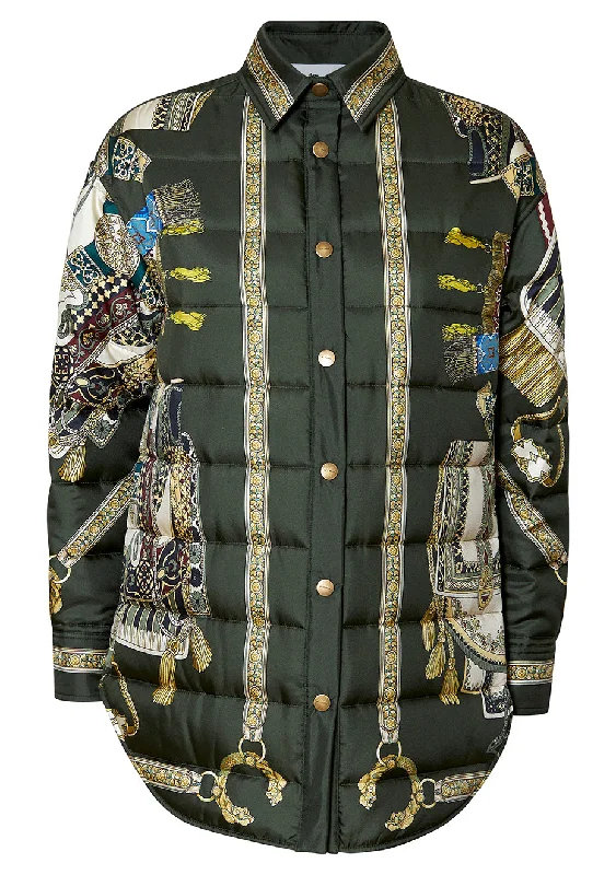 Quilted Silk Down Jacket Appliqued Jacket Beaded Jacket Sequined Jacket