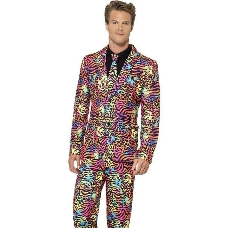Neon Suit Adult Jacket Trousers Tie Set Costume Striped Jacket Polka Dot Jacket Floral Jacket