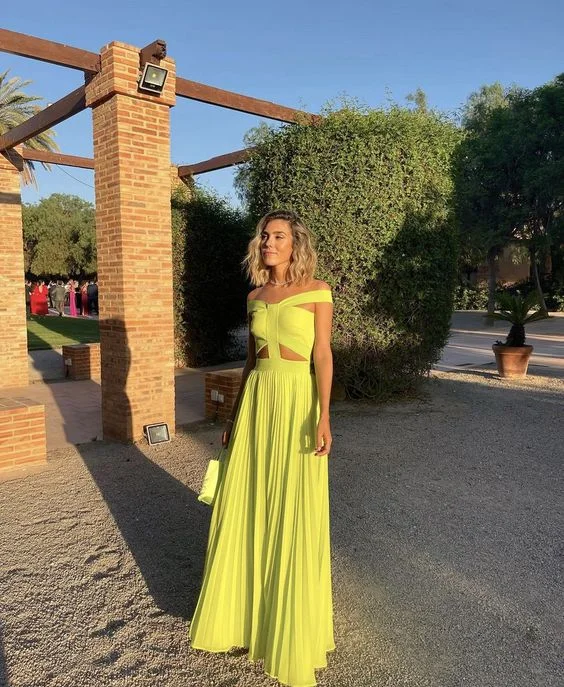 Green Off Shoulder A-Line Wedding Guest Dress Formal Party Dress,DP1974 Tunics Velvet soft