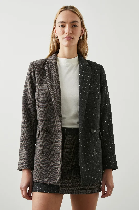 CODY BLAZER - PINSTRIPE PLAID MIX Women's Custom Jacket