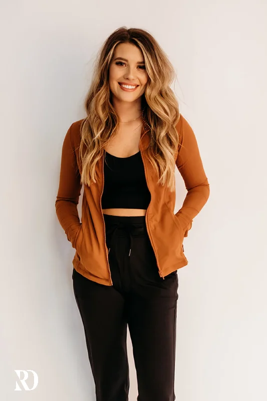 DESERT SLEEK JACKET | RD ESSENTIALS Notch Collar Peter Pan Collar Cowl Neck