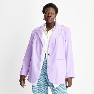 Future Collective Gabriella Women's Plus Oversized Blazer Jacket Casual Anorak Shell Jacket Lightweight Jacket
