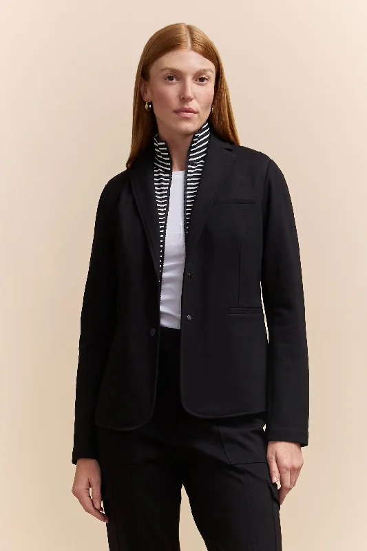 Ponte blazer with striped dickey Slim Fit Blazer