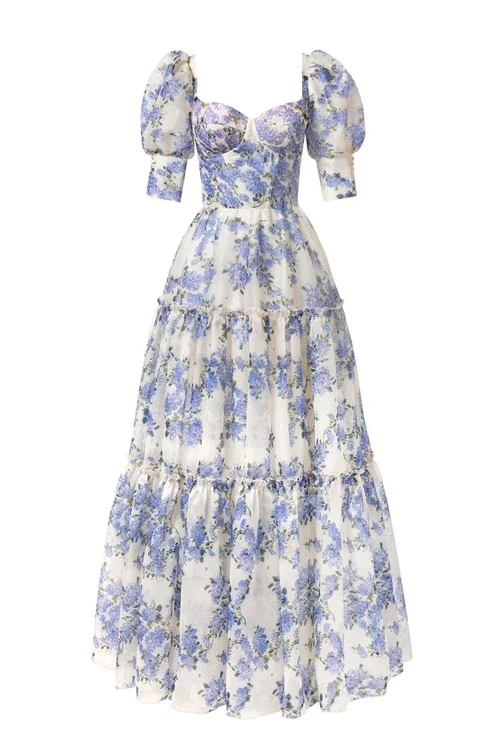 Elegant Sweetheart Short Sleeves A-Line Long Party Dress,DP1927 Tunics Versatile stylish