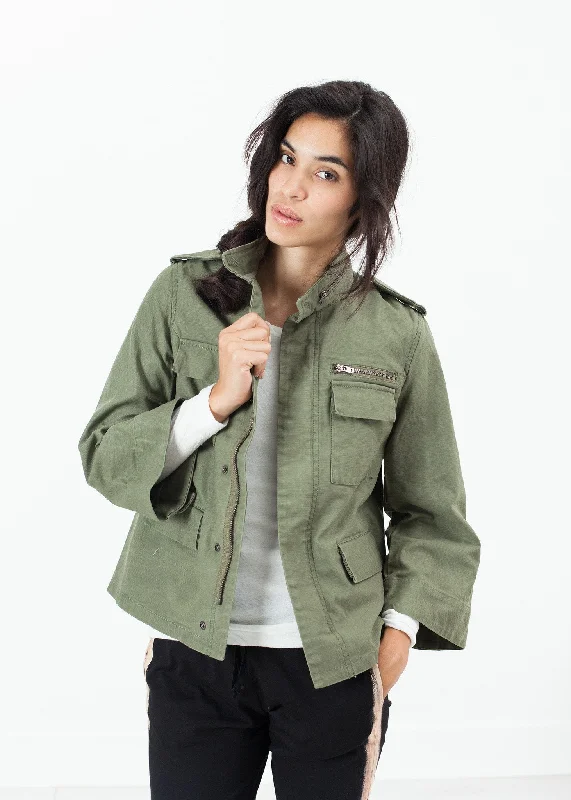 Big Army Jacket in Olive Denim Jacket Leather Jacket Suede Jacket
