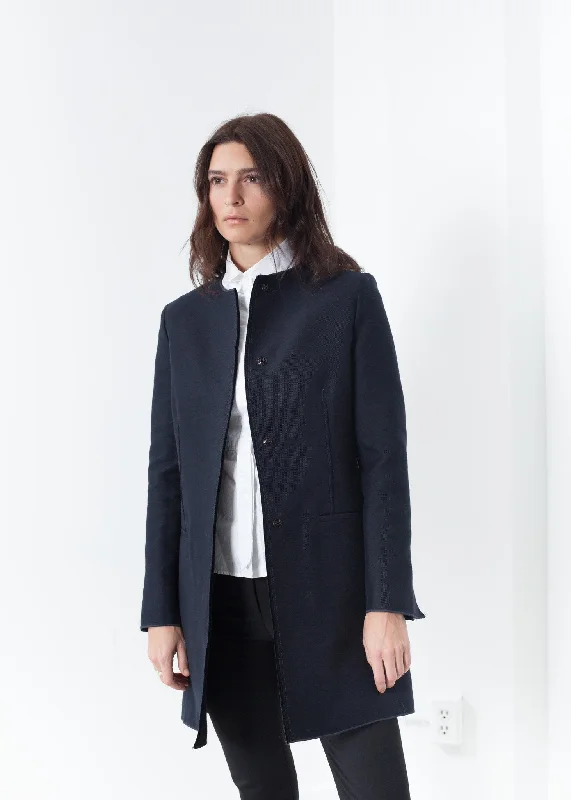 Tessuto Jacket in Navy Cotton Jacket Linen Jacket Terry Jacket