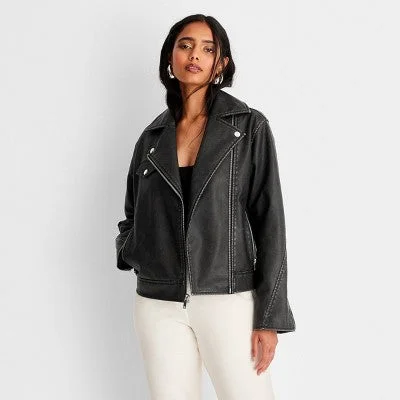 Women's Moto Jacket Lace Jacket Ribbed Jacket Sequined Jacket