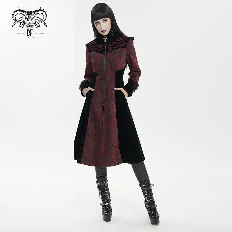 CT20502 Black and Red Jacquard Embroidered Jacket Mesh Jacket Canvas Jacket Denim Jacket