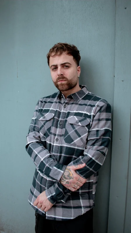 Sherpa-Lined Checked Shirt Jacket Herringbone Jacket Houndstooth Jacket Plaid Jacket