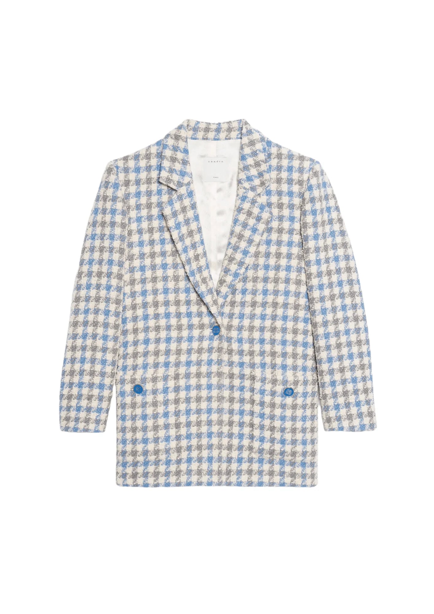 BLUE TWEED BLAZER Women's Short Blazer