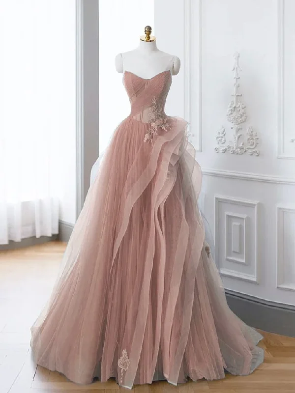 Pink A Line Off Shoulder Long Prom Dress Lace Party Dress Tunics Formal black