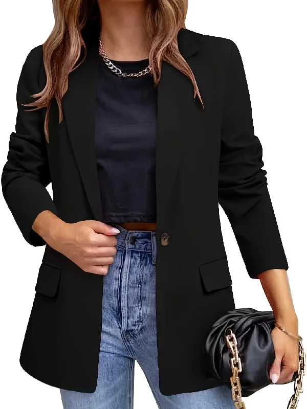 Long Sleeve Blazer Women's Elegant Suit