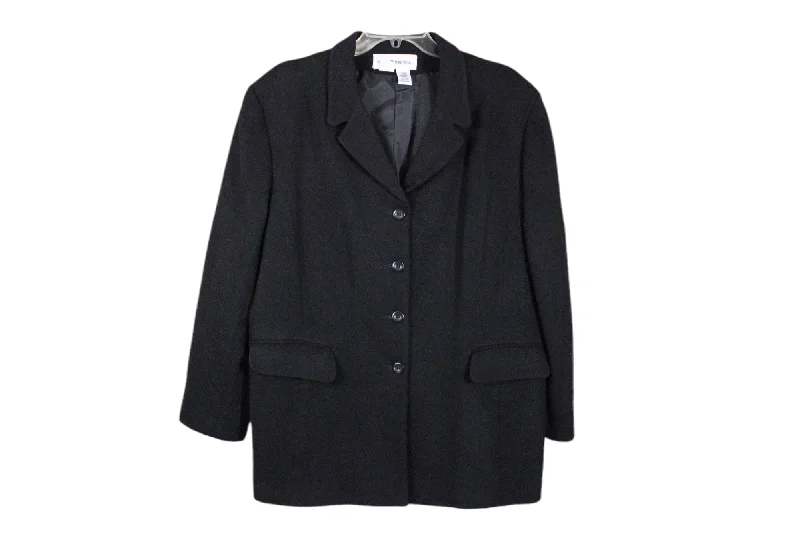 Norton McNaughton Black Wool Blazer | 18 Women's Patchwork Suit