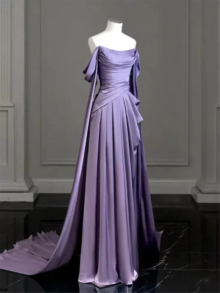 Elegant Off Shoulder A-Line Formal Long Party Dress, DP2254 Tunics stripes playful