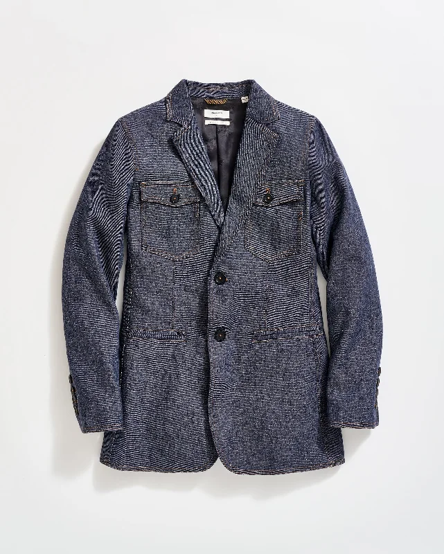 Wool Denim Blazer Women's Unique Blazer