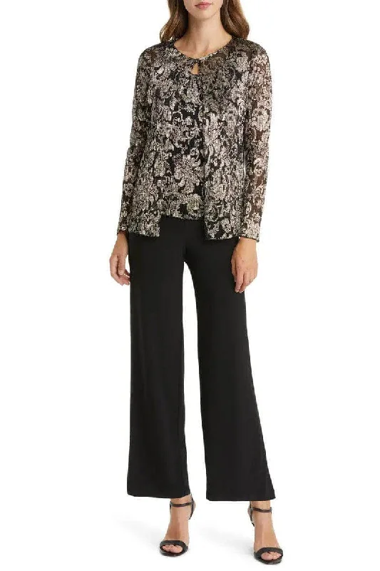Marina 268394 - Long Sleeve Jacket Jumpsuit Satin Fabric Silk Fabric Chiffon Fabric
