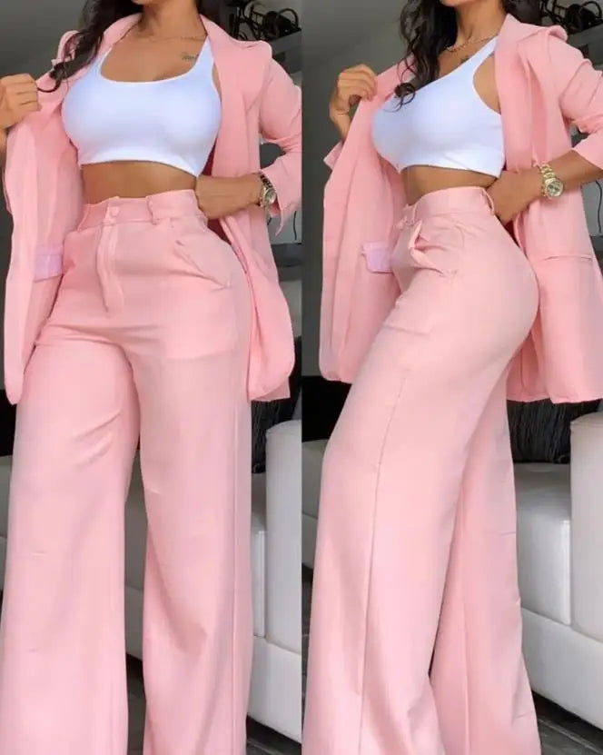 Y2K Blazer and Loose Bottoms Set Women's Banquet Suit
