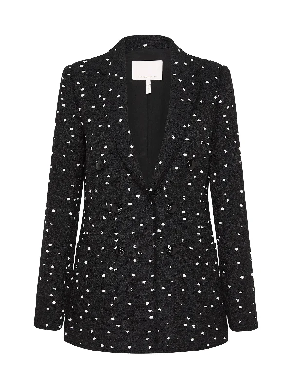 Boucle Dot Tweed Blazer Women's High-End Blazer