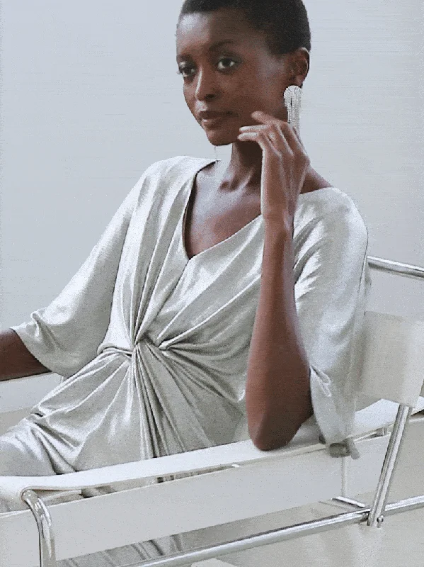 Amira Mink Metallic Gown