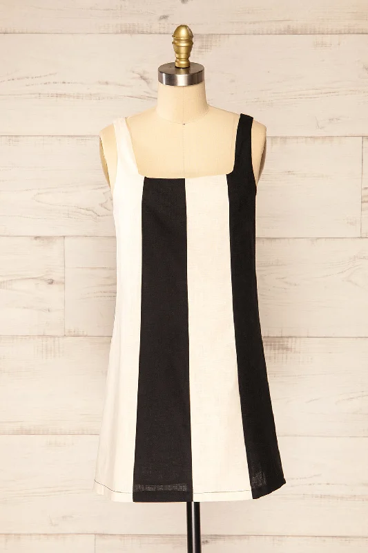 Curitiba | Short Striped Linen Dress